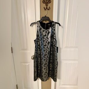 Elegant Black and Silver Sequin Dress